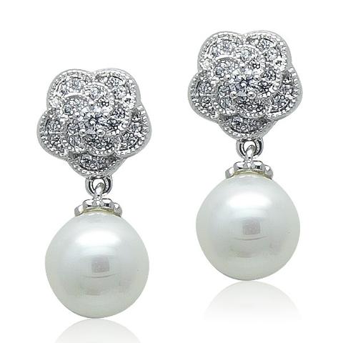 Faux Pearl Drop Earring-4