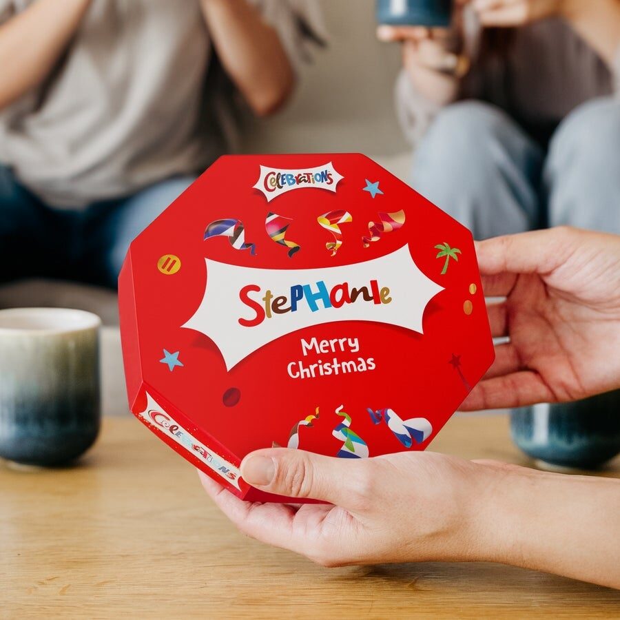 Celebrations box with name