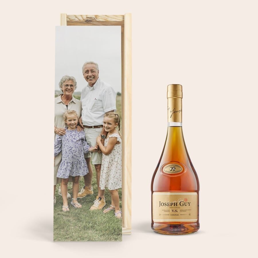 Personalize Joseph Guy cognac in a box (Deksel gravure)