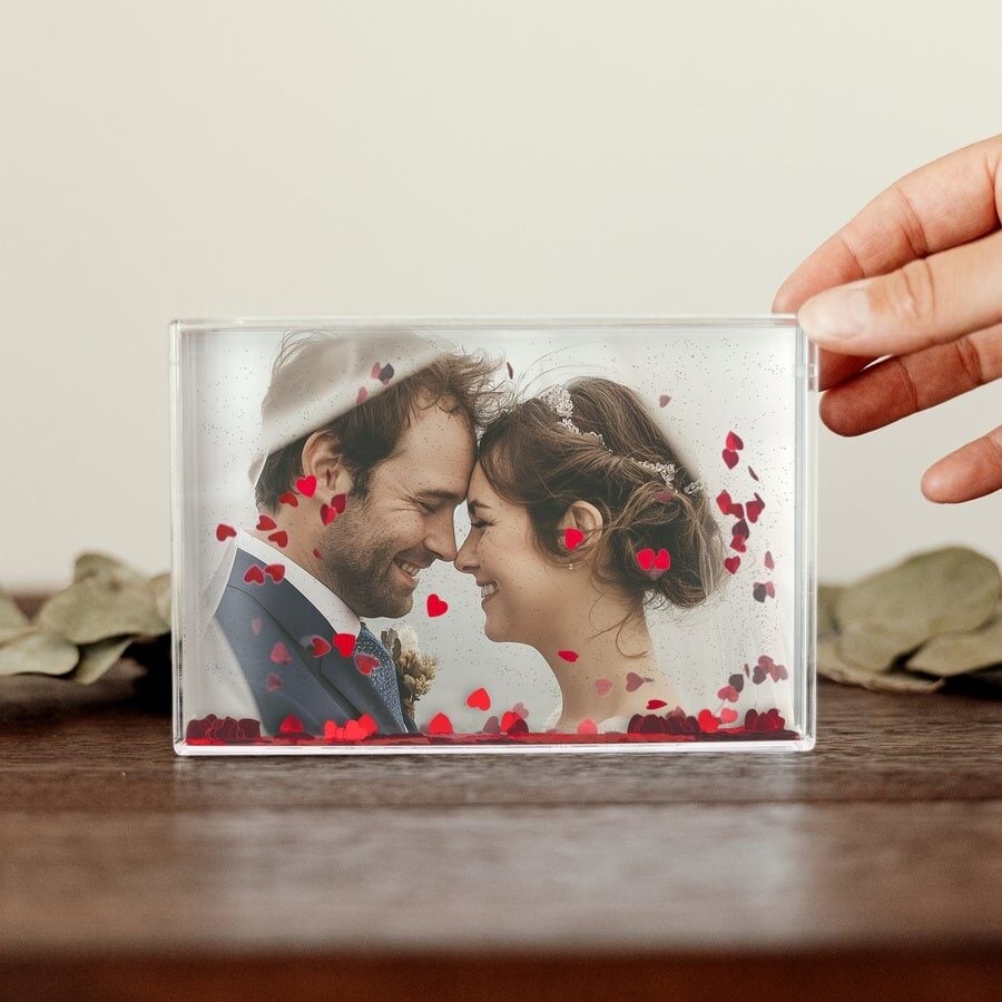 Personalize snow block with photo
