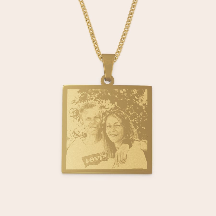 Necklace with square pendant