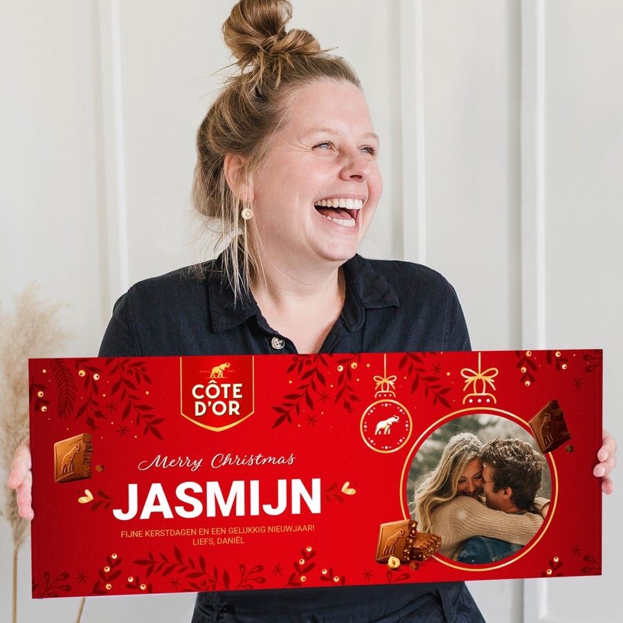 Mega Cote d'Or bar with name and photo printed
