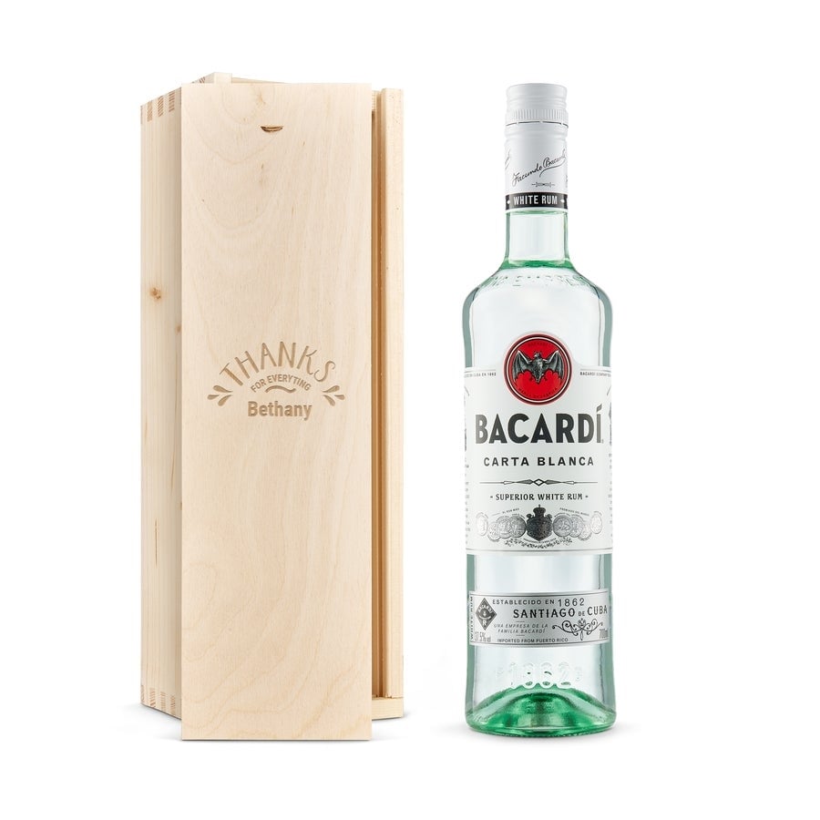 Personalised Rum Gift - Bacardi White