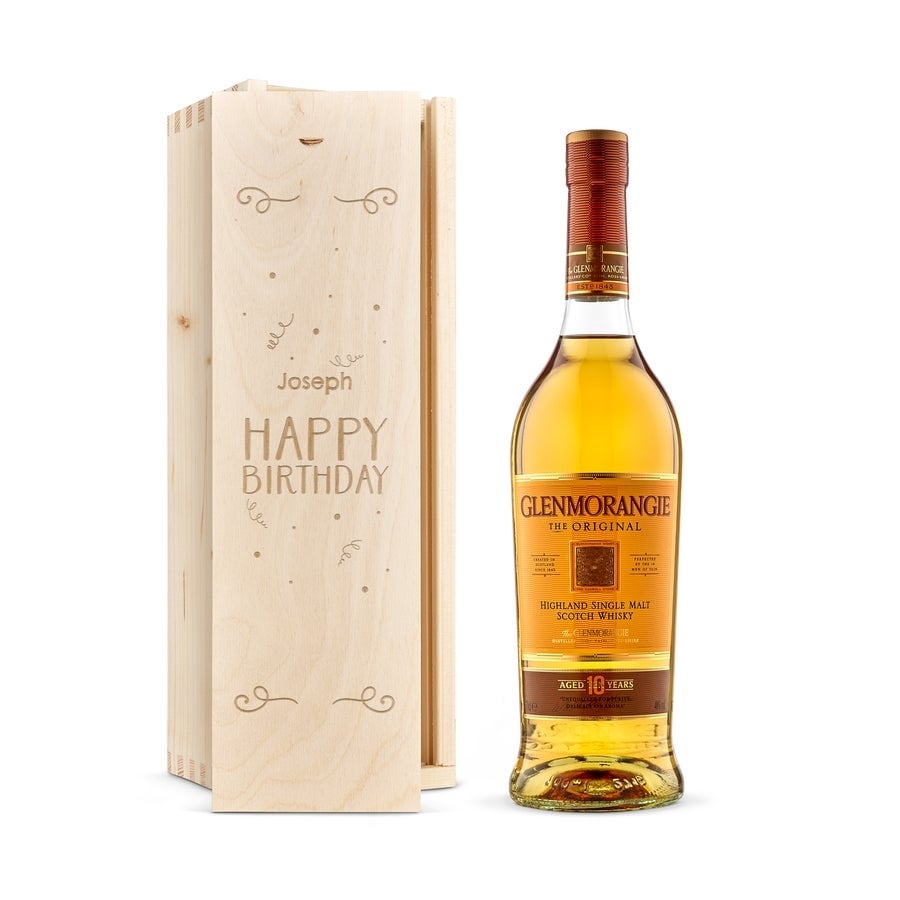 Personalised Whisky Gift - Glenmorangie Original - Wooden Case