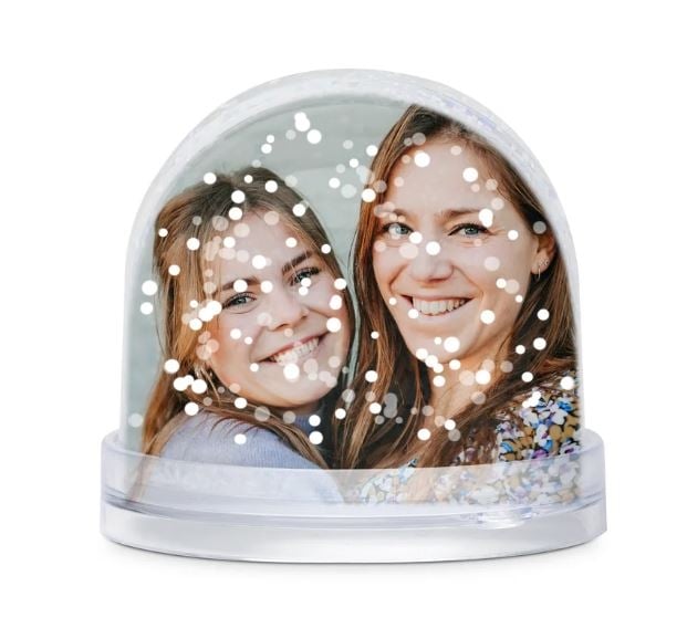 Personal snow globe - Hearts (sparkles)