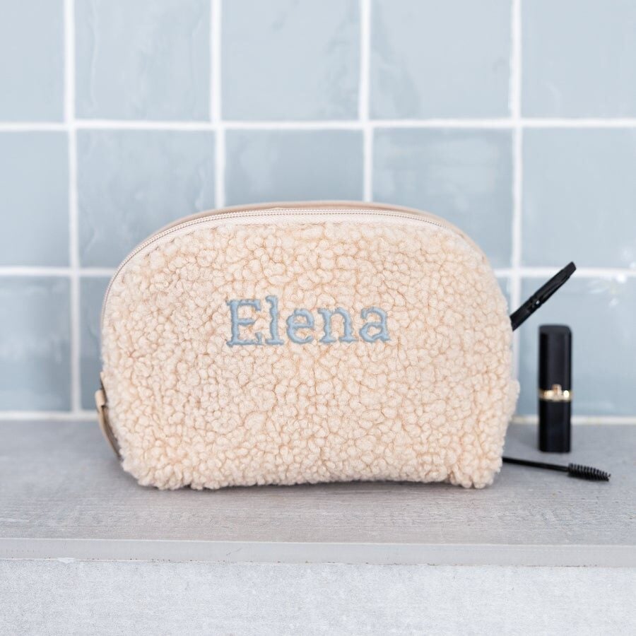 Teddy toiletry bag with name