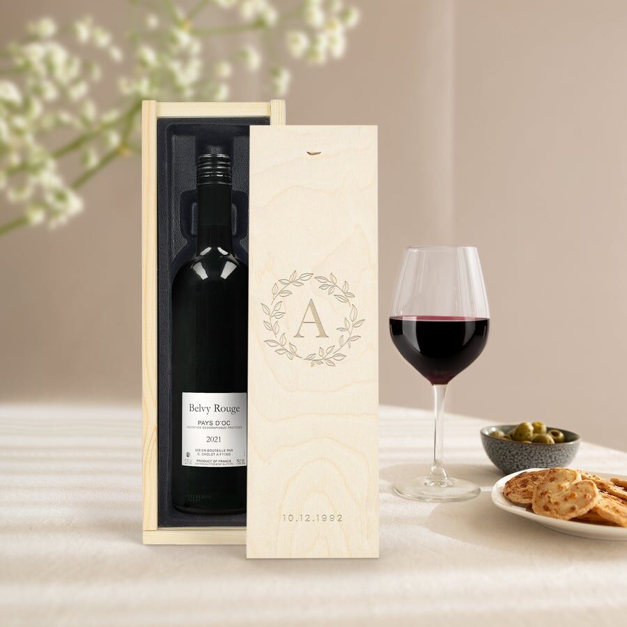 Personalize Belvy Red Wine (Deksel gravure)