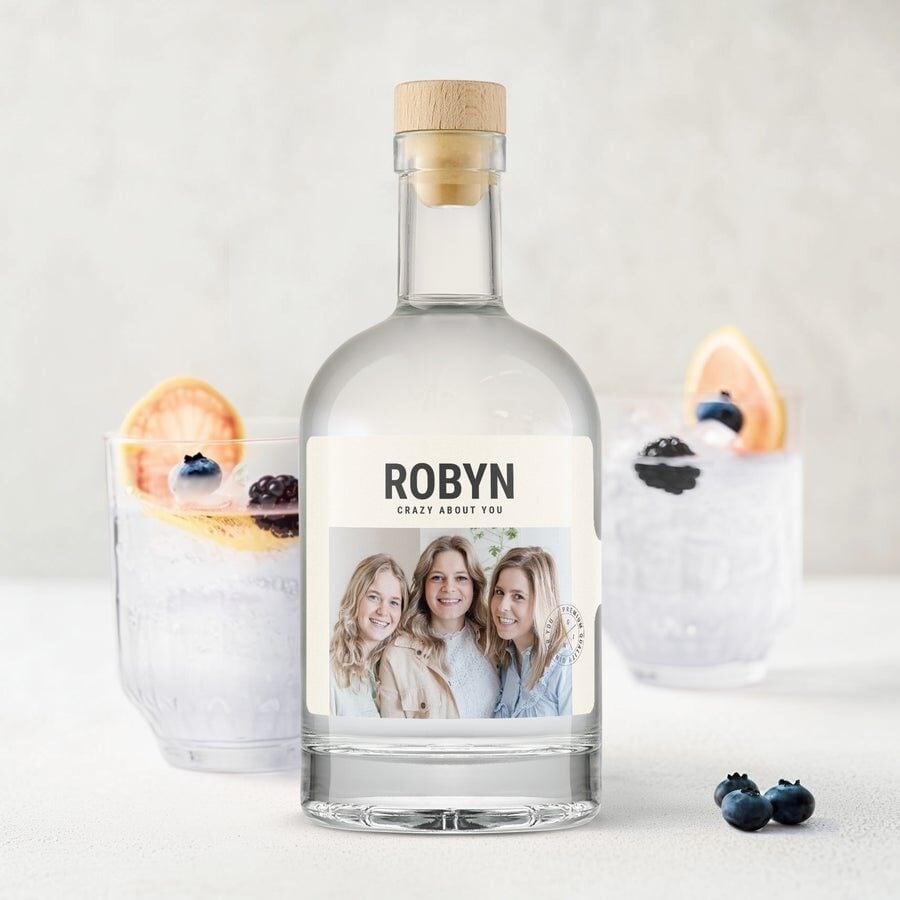 Personalize Gin Bottle (Met bedrukt etiket)