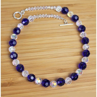 Necklace Crystal and Cobalt