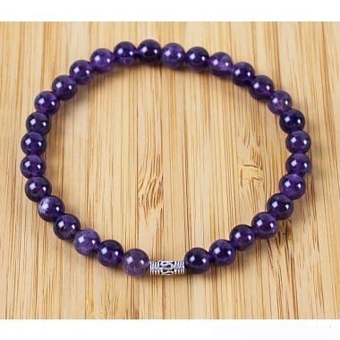Bracelet Amethyst 6mm beads