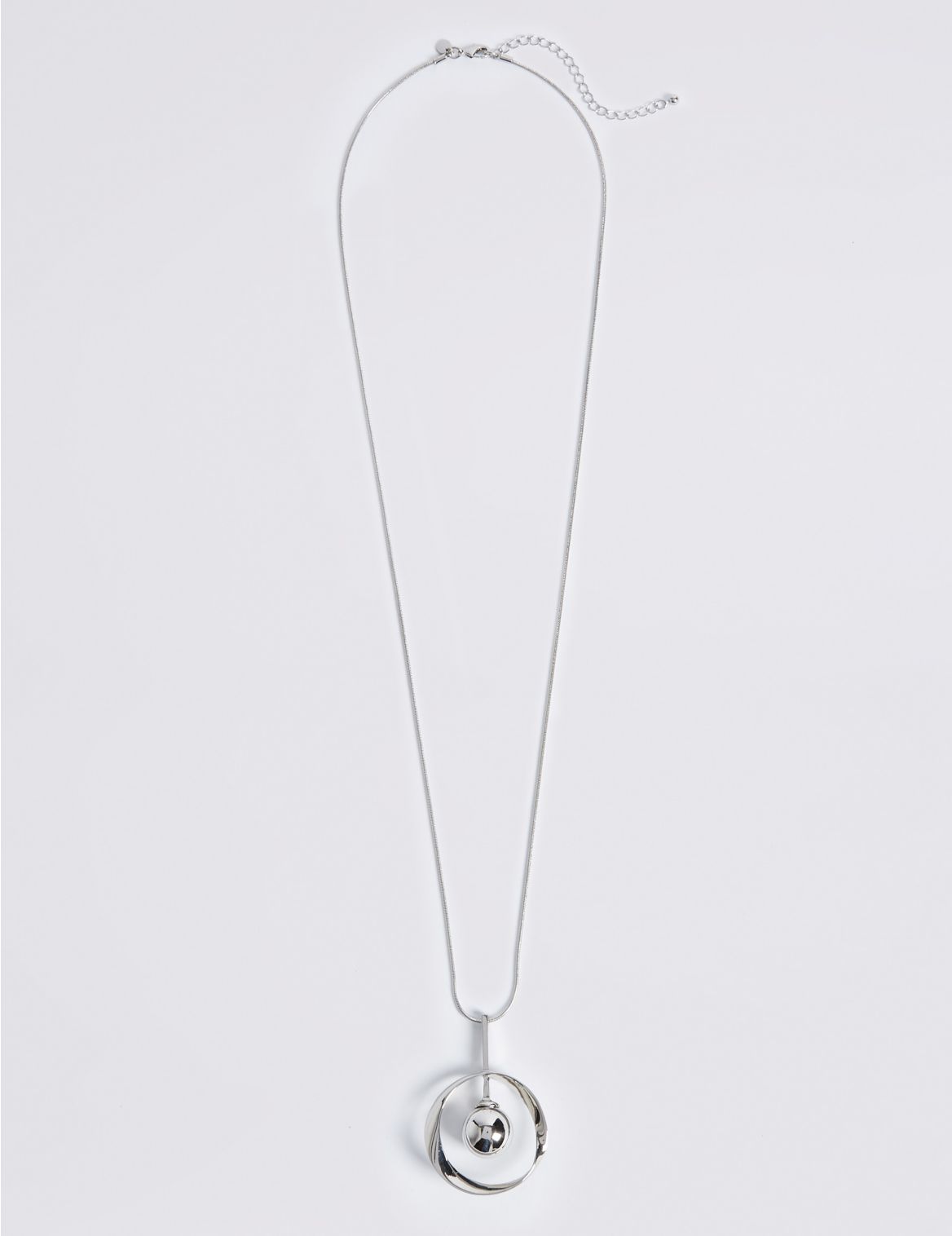 Circle Ball Drop Necklace