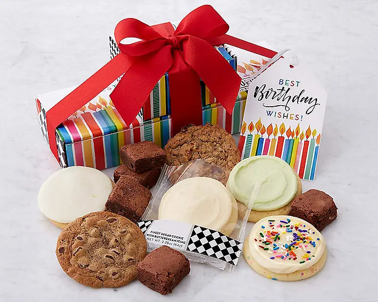 Birthday Wishes Gift Stack - Cookies and Brownies