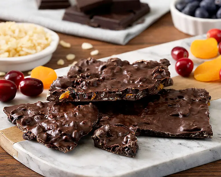 Dark Chocolate Crispy Fruit Bark - Nut Free
