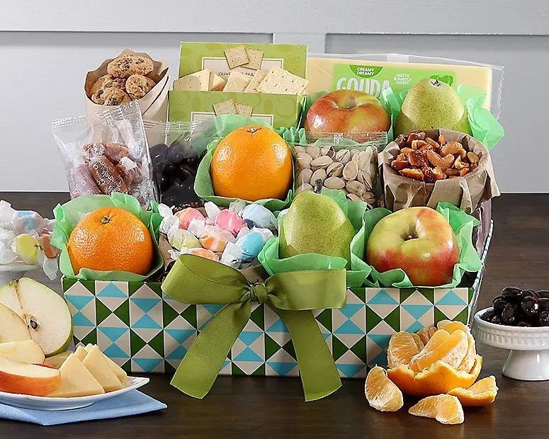 Deluxe Fresh Fruit, Chocolate and Snacks