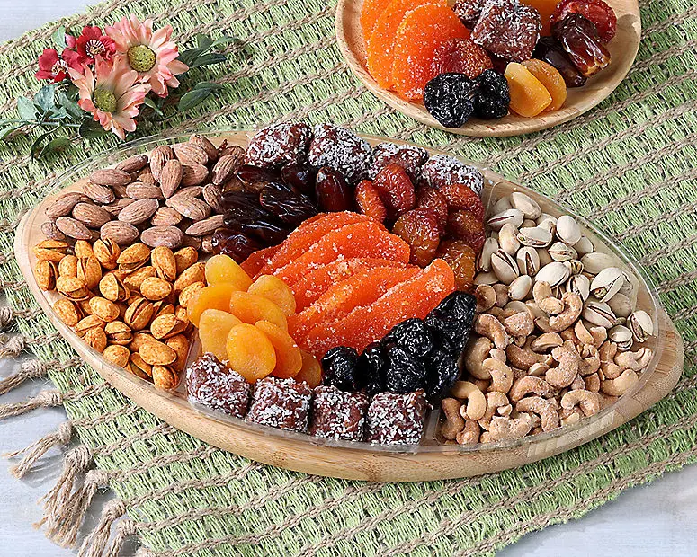 Dried Fruit & Nuts Football Bamboo Cutting Board