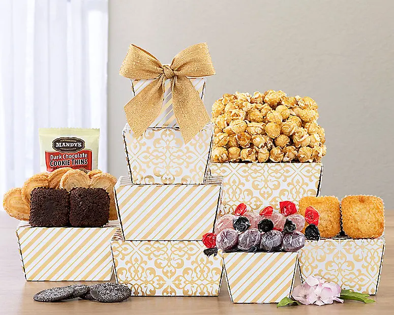 Brownie, Cake and Sweets Gift Tower