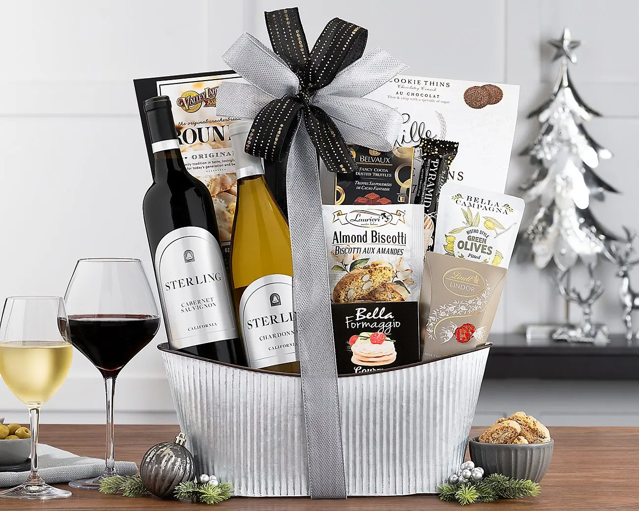 Sterling Vintner's Duet Wine Basket