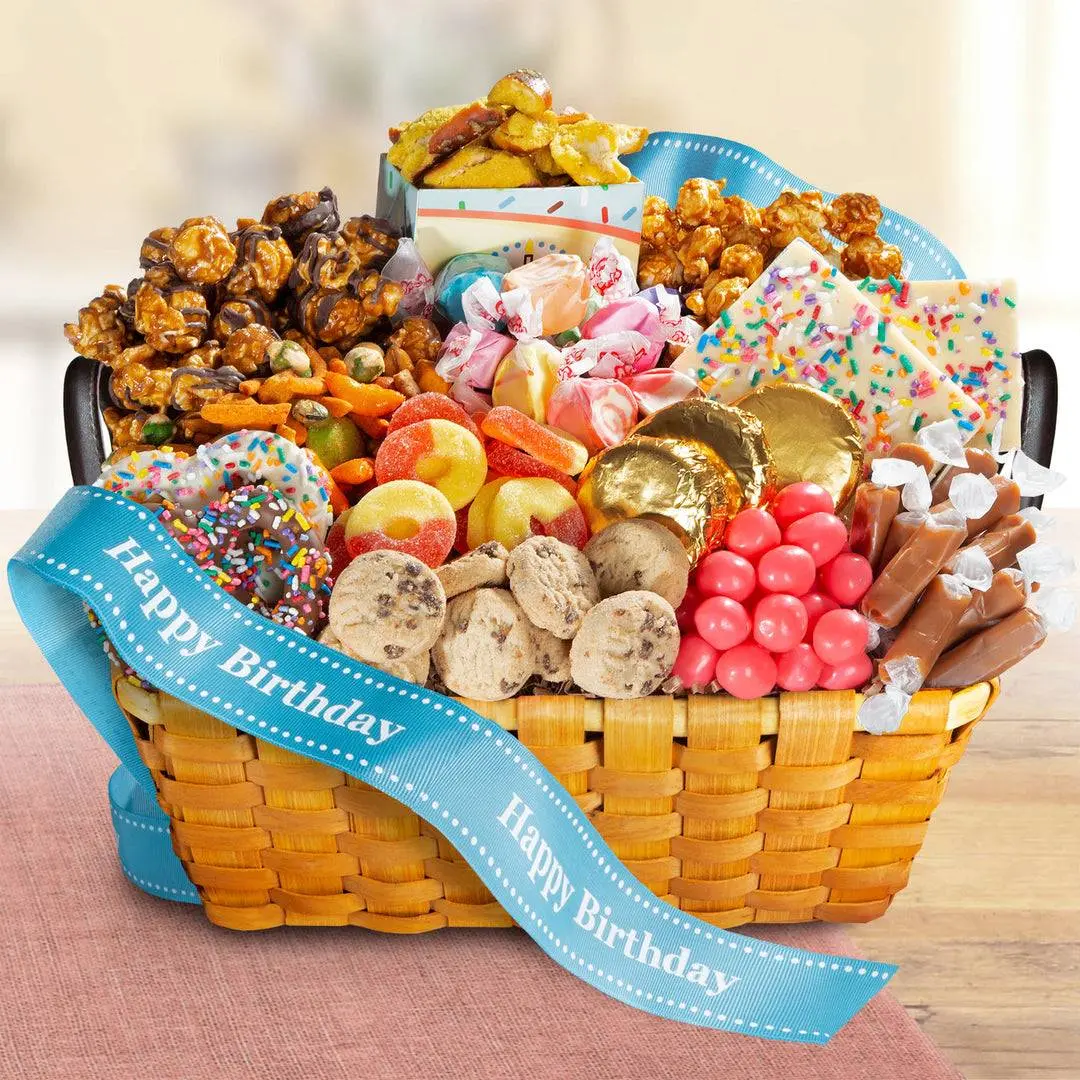 Happy Birthday Snack Attack Gift Basket