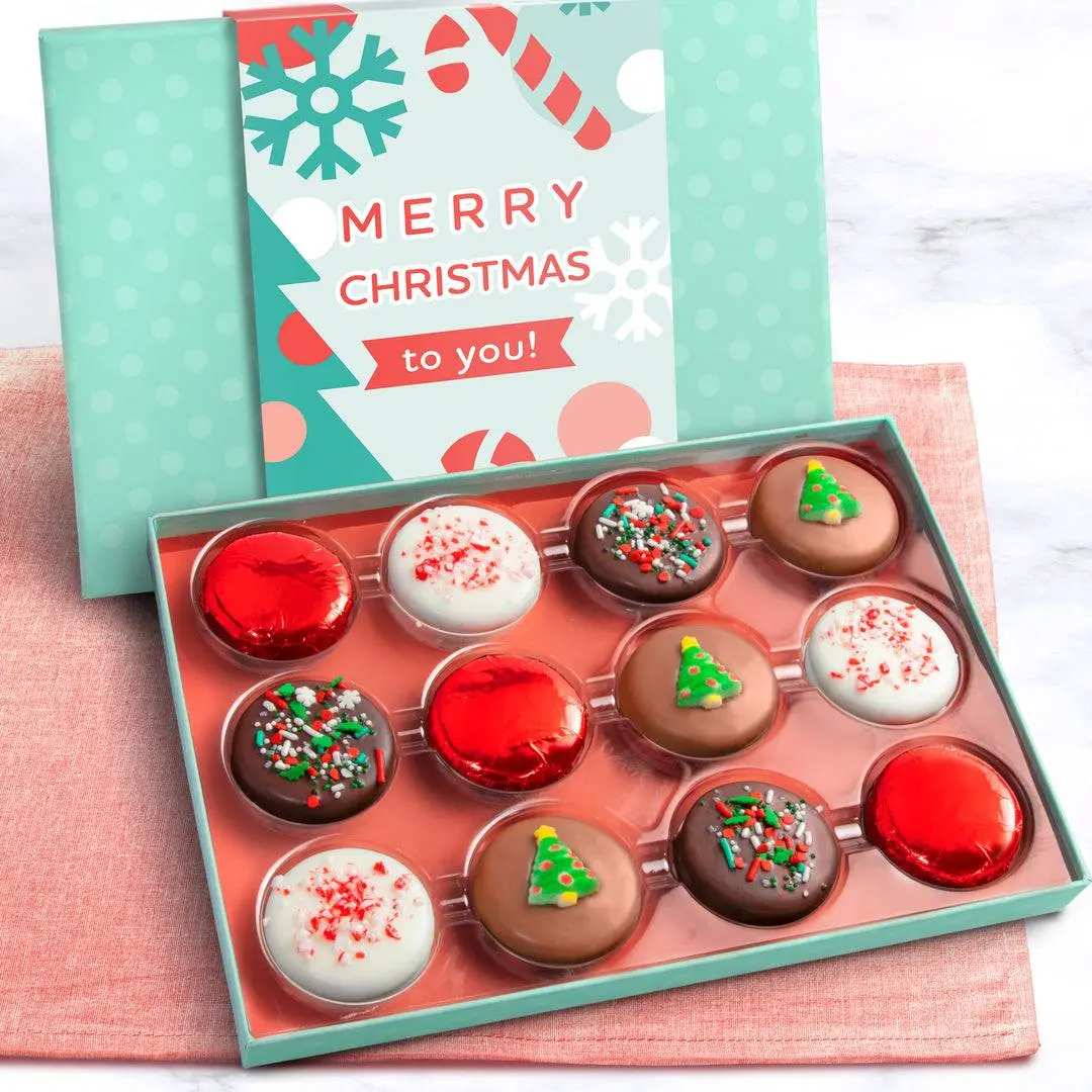 Merry Christmas Deluxe Chocolatey Covered Cookies