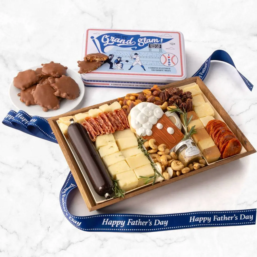Father's Day Meat and Cheese Lover's Charcuterie Tray with Pecan Clusters