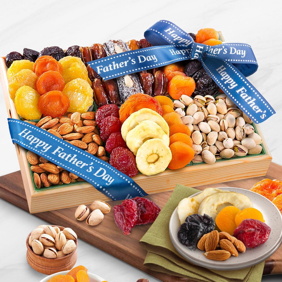 Father's Day Pacific Coast Deluxe Dried Fruit Tray with Nuts Gift