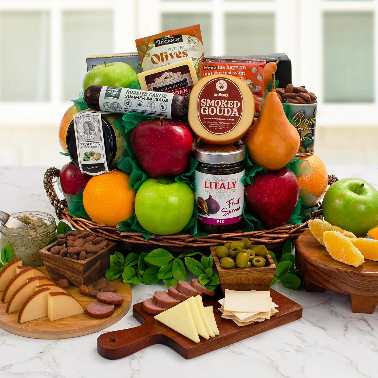 Spectacular Fruit & Charcuterie Gift Basket
