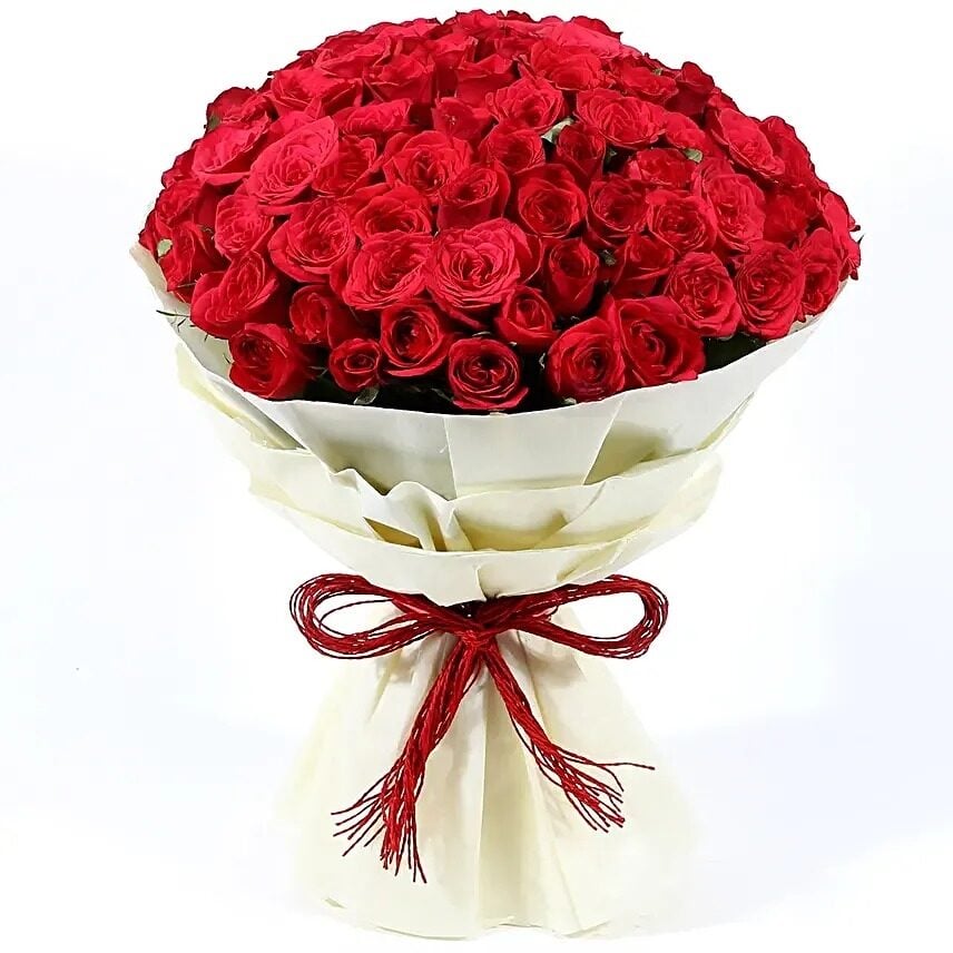 100 Red Roses Bouquet