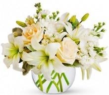 White Flowers Vase