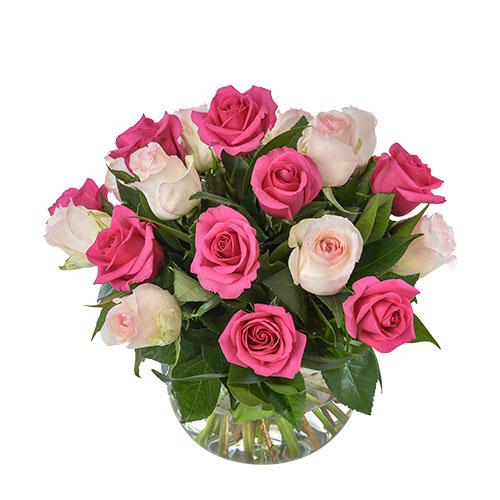 Delightful Pink And White Roses (Small)