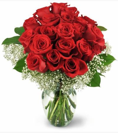 24 Red Roses Vase