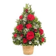 Christmas Tree Flower Arrangement