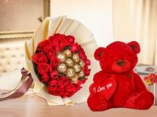 30 RED ROSES AND FERRERO ROCHER