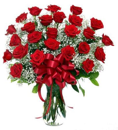 48 Red Roses Vase