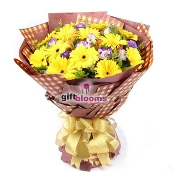 Vibrant Gerbera Bouquet to Macau