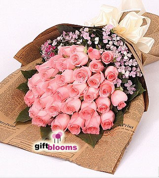 The Perfectly Pink Rose Bouquet to Macau