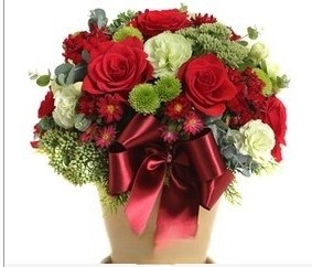 Floral Red Flower Pot to South Korea