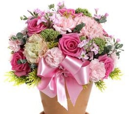 Floral Pink Flower Pot to South Korea