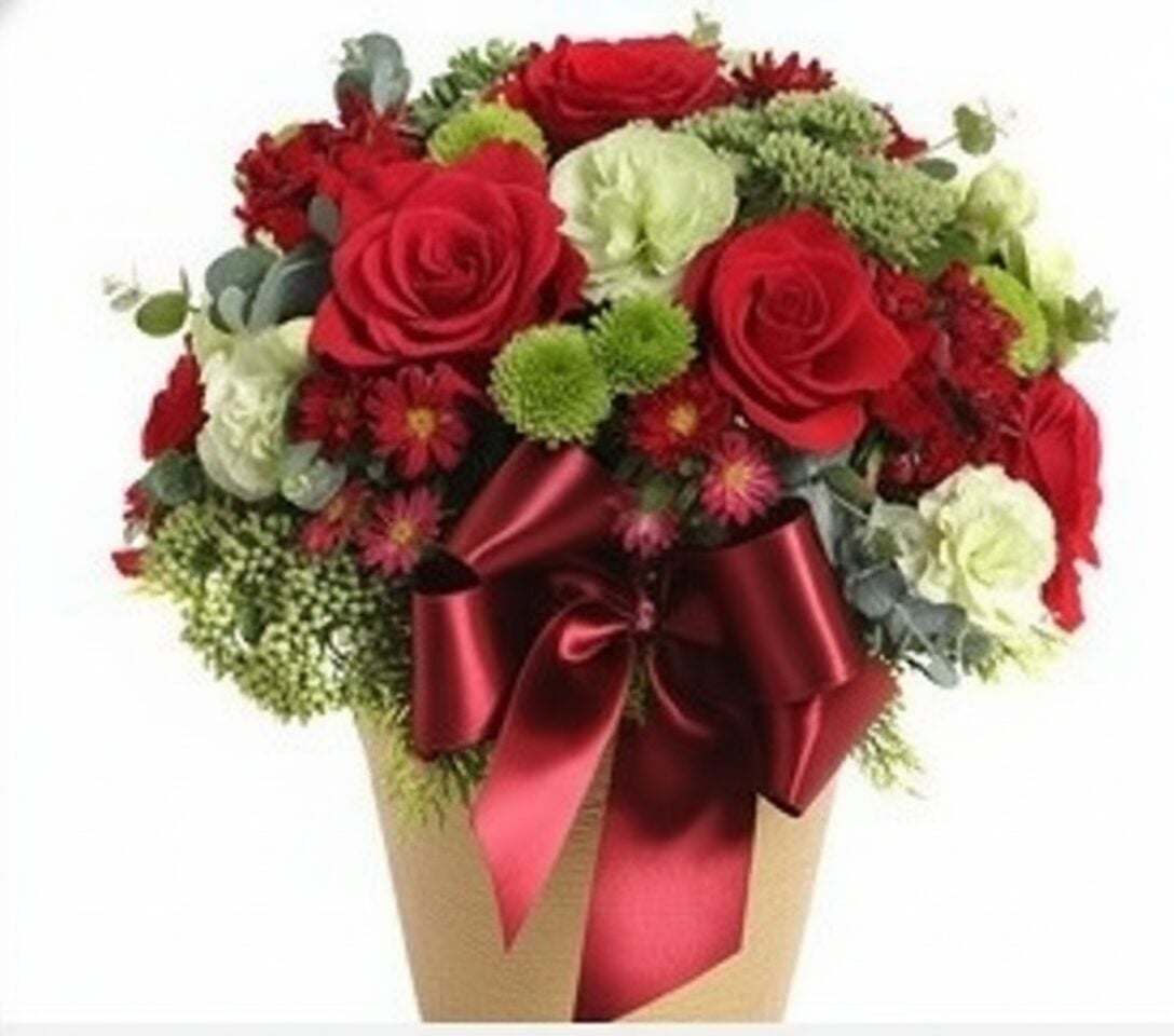 Floral Red Flower Pot to South Korea