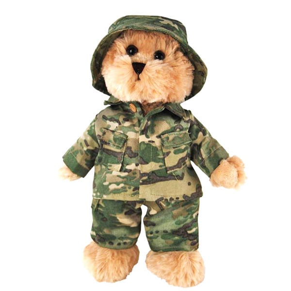 Army Teddy Bear Dressed in Cammo Tic Toc Teddies