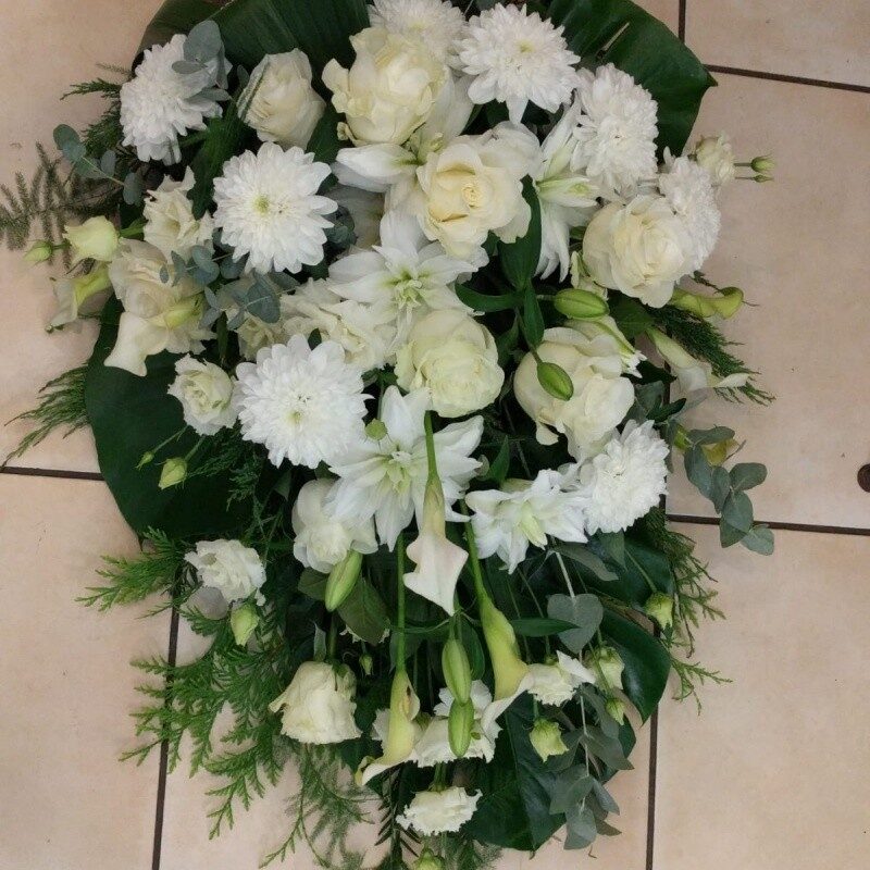 White funeral arrangement