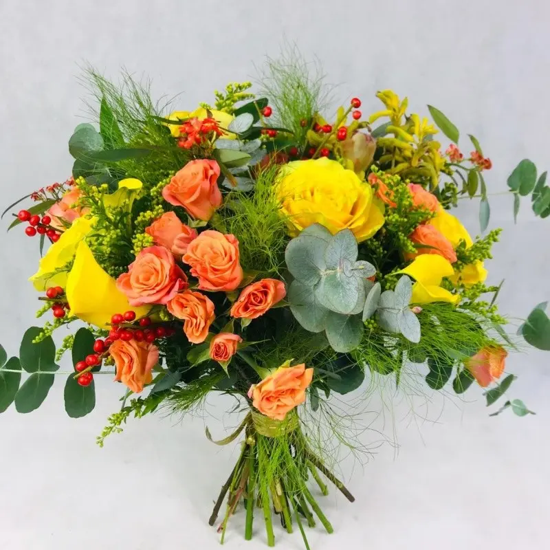 Composition of golden roses