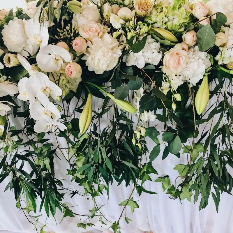 Hanging wedding flower decoration