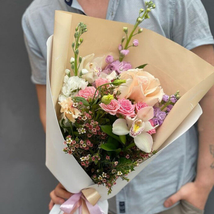 Mathiola & Rose Bouquet "EDEM"