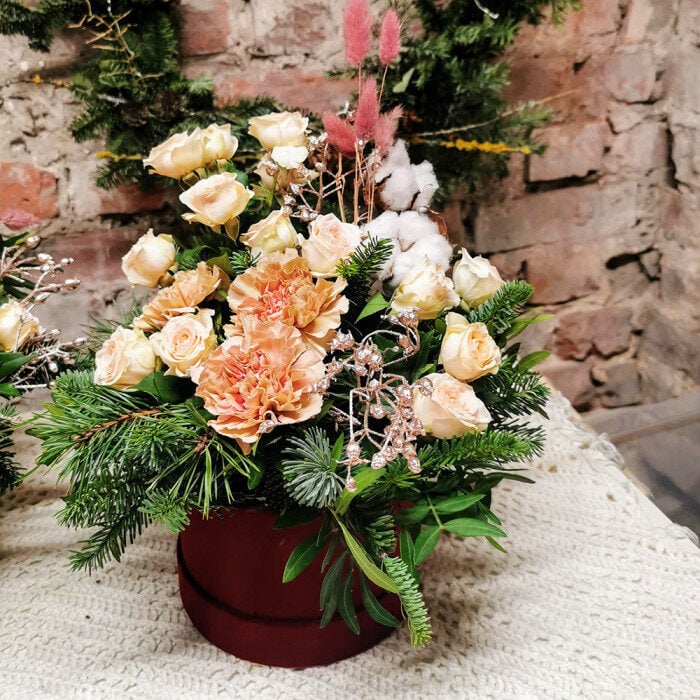 Flower box in pastel colors "Winter's Tale"