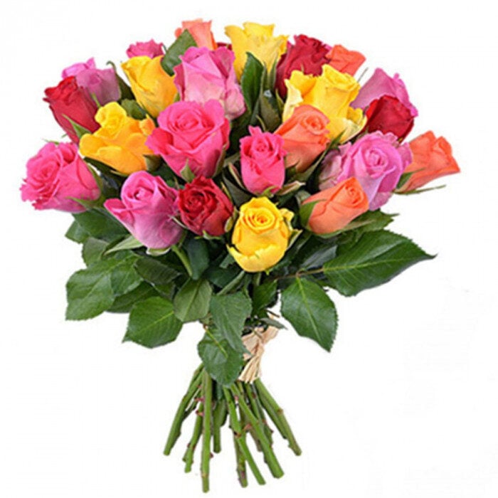 Multicolored Roses Bouquet "VERONA"
