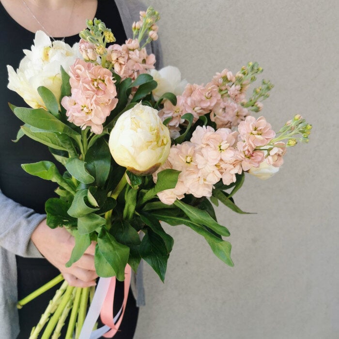 Peonies & Mattiola Bouquet "MARIA"