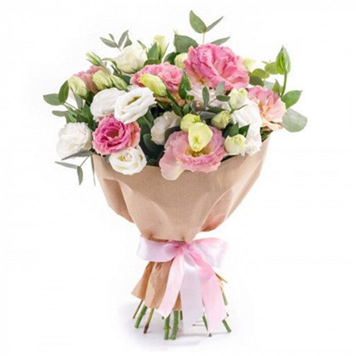 Pink & White Eustoma Bouquet