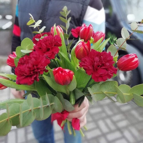 Tulips & Carnations Bouquet "Marta"