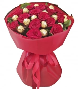 Ferrero Roses - 4 sizes selection (11 Roses + 8 Ferreros)