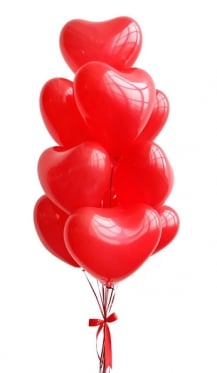 Latex Heart-Shaped Balloons from 3 to 33 (3 balloons)